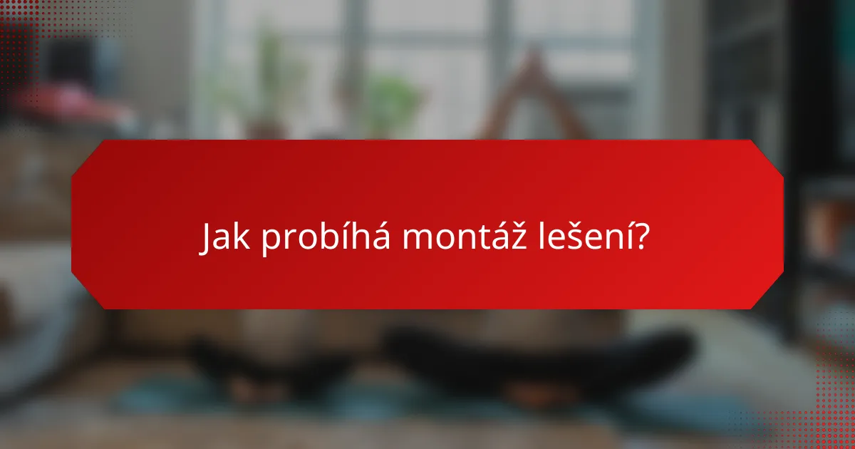 Jak probíhá montáž lešení?