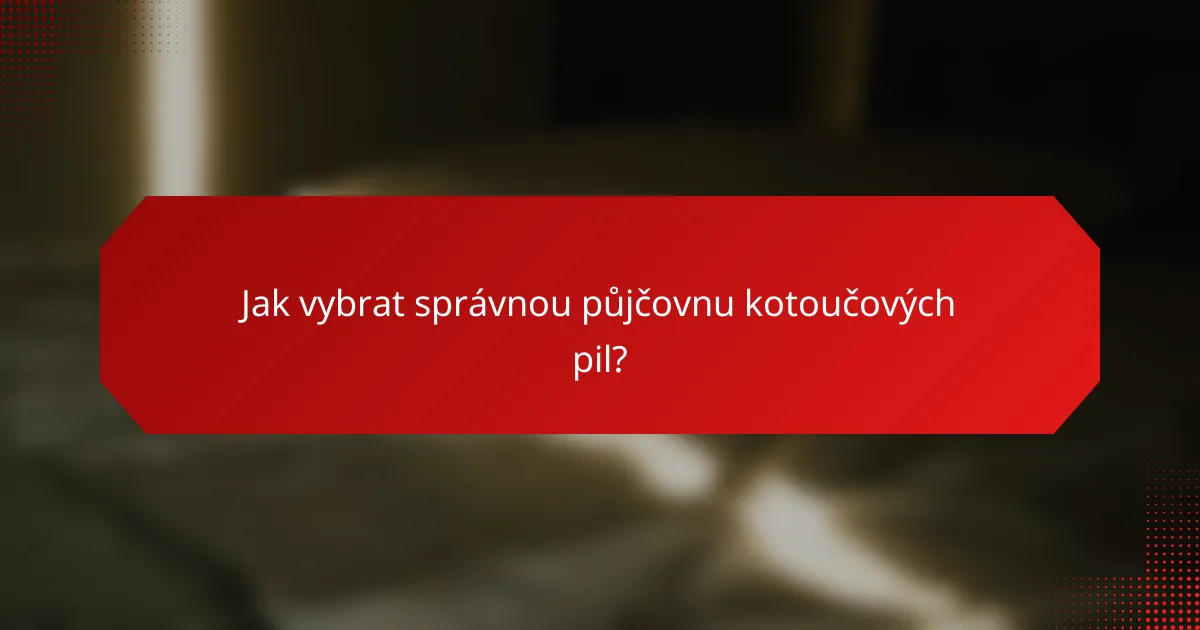 Jak vybrat správnou půjčovnu kotoučových pil?