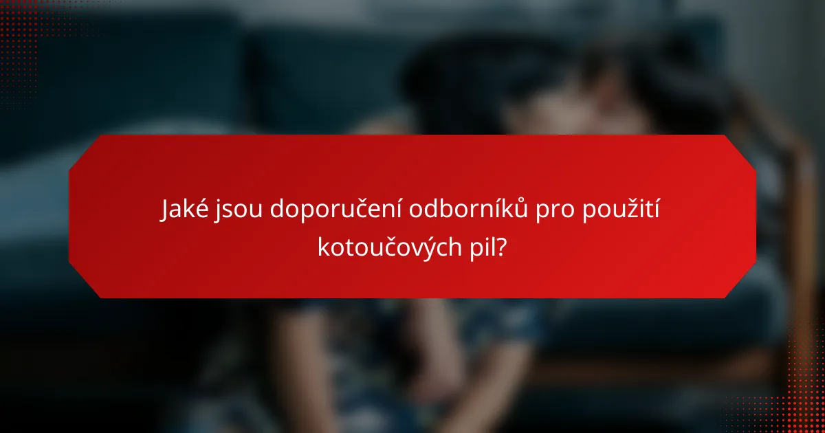 Jaké jsou doporučení odborníků pro použití kotoučových pil?